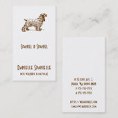 コッカースパニエル犬犬 名刺 (正面/裏面)