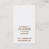 コッカースパニエル犬犬 名刺 (裏面)