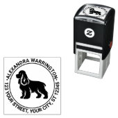 コッカースパニエル犬立ちシルネーム戻り住所 セルフインキングスタンプ (インサイチュ)