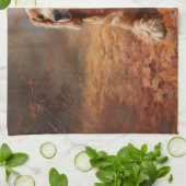 コッカースパニエル犬紅葉秋インスパイア キッチンタオル (折り畳み)