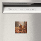 コッカースパニエル犬紅葉秋インスパイア マグネット (インサイチュ (食洗機))