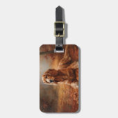 コッカースパニエル犬紅葉秋インスパイア ラゲッジタグ (正面縦)