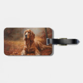 コッカースパニエル犬紅葉秋インスパイア ラゲッジタグ (裏面横)