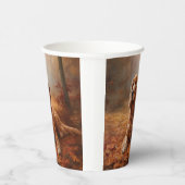 コッカースパニエル犬紅葉秋インスパイア 紙コップ (右)