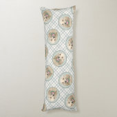 コッカースパニエル犬絵を描ズバフ金ゴールドオリジナルドッグアート ボディピロー (裏面 (縦))