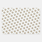 コッカースパニエル犬絵を描ズバフ金ゴールドオリジナルドッグアート ラッピングペーパーシート (正面2)