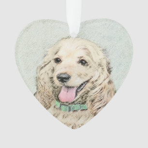 コッカースパニエル犬絵画バフズ – オリジナルドッグアート オーナメント