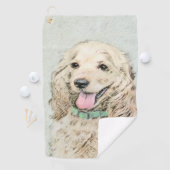 コッカースパニエル犬絵画バフズ – オリジナルドッグアート ゴルフタオル (インサイチュ)