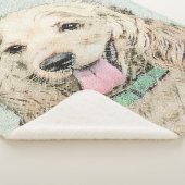 コッカースパニエル犬絵画バフズ – オリジナルドッグアート シェルパブランケット (3/4)