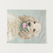 コッカースパニエル犬絵画バフズ – オリジナルドッグアート タペストリー (正面(横))