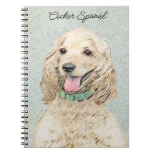 コッカースパニエル犬絵画バフズ – オリジナルドッグアート ノートブック