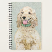 コッカースパニエル犬絵画バフズ – オリジナルドッグアート プランナー手帳 (正面)