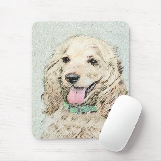 コッカースパニエル犬絵画バフズ – オリジナルドッグアート マウスパッド (マウス)