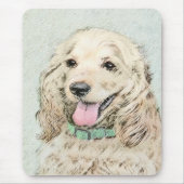 コッカースパニエル犬絵画バフズ – オリジナルドッグアート マウスパッド (正面)