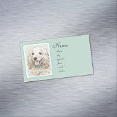 コッカースパニエル犬絵画バフズ – オリジナルドッグアート マグネット名刺 (インサイチュ)