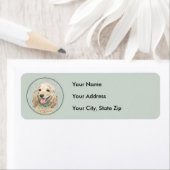 コッカースパニエル犬絵画バフズ – オリジナルドッグアート ラベル (インサイチュ)