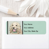 コッカースパニエル犬絵画バフズ – オリジナルドッグアート ラベル (インサイチュ)