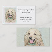 コッカースパニエル犬絵画バフズ – オリジナルドッグアート 名刺 (正面/裏面)