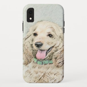 コッカースパニエル犬絵画バフズ – オリジナルドッグアート iPhone XRケース