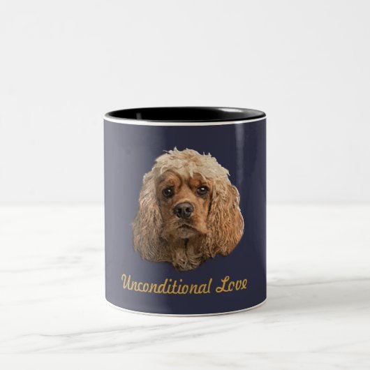 コッカースパニエル犬製品 ツートーンマグカップ (中央)