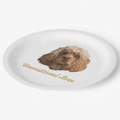 コッカースパニエル犬製品 ペーパープレート (アングル)