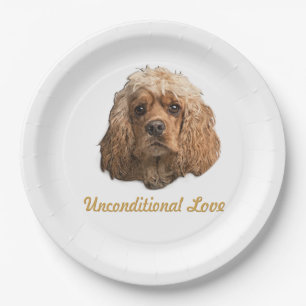 コッカースパニエル犬製品 ペーパープレート