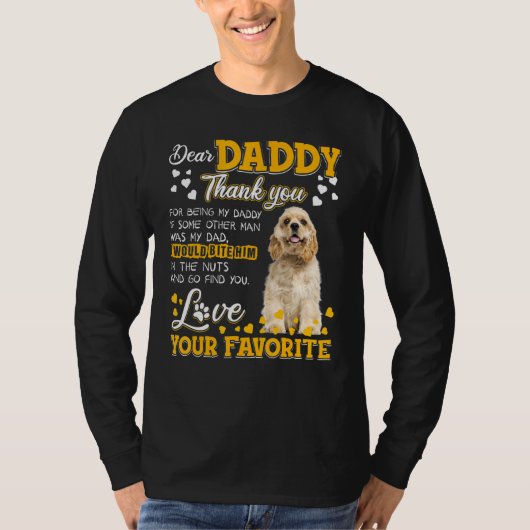 コッカースパニエル犬親愛パパありがとう私のD Tシャツ (正面)