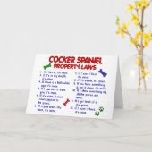 コッカースパニエル犬財産法2 カード (黄色い花)
