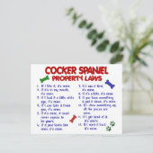 コッカースパニエル犬財産法2 ポストカード (スタンド正面)