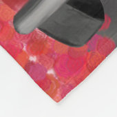 コッカースパニエル犬車ハートバレンタイン フリースブランケット (角)