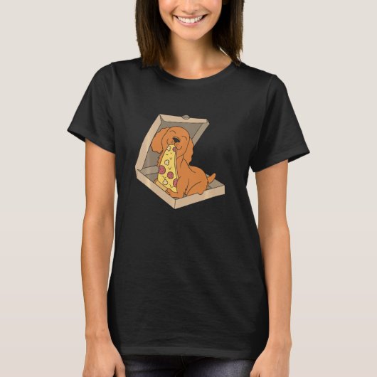 コッカースパニエル犬食べ物ズピザドッグ1 Tシャツ (正面)