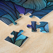 コッカースパニエル犬鮮やかカラーステンドグラス ジグソーパズル (側面)