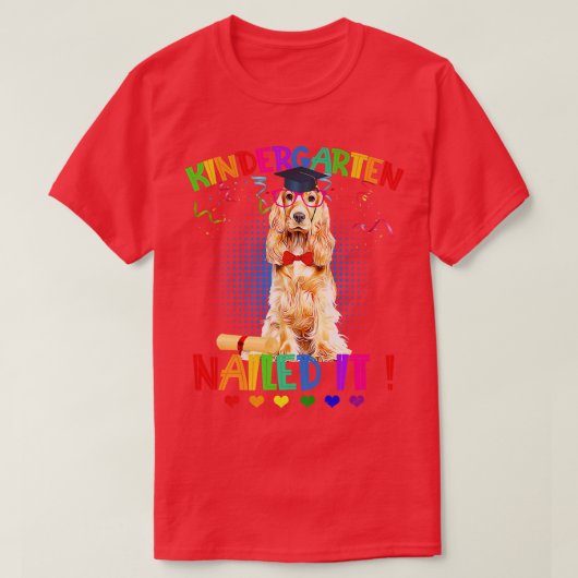 コッカースパニエル犬22幼稚園の卒業クラス Tシャツ (デザイン正面)