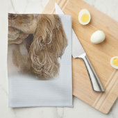 コッカースパニエル犬 キッチンタオル (四つ折り)