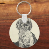 コッカースパニエル犬 キーホルダー (正面)