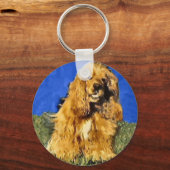 コッカースパニエル犬 キーホルダー (正面)