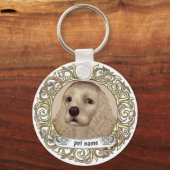 コッカースパニエル犬 キーホルダー (正面)