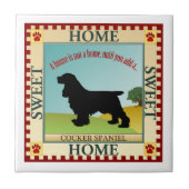 コッカースパニエル犬 タイル (正面)