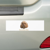 コッカースパニエル犬 バンパーステッカー (車上)