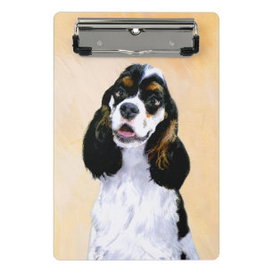 コッカースパニエル犬(パーティ)絵画ズ-オリジナルドッグアート ミニクリップボード