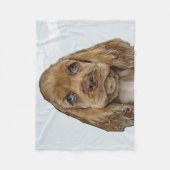 コッカースパニエル犬 フリースブランケット (正面)