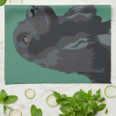 コッカースパニエル犬 – ブラック – 基本的な品種のテンプレート キッチンタオル (折り畳み)