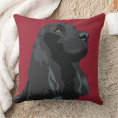 コッカースパニエル犬 – ブラック – 基本的な品種のテンプレート クッション (ブランケット)