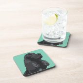 コッカースパニエル犬 – ブラック – 基本的な品種のテンプレート コースター (右側)