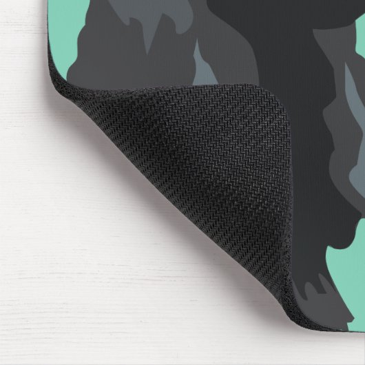 コッカースパニエル犬 – ブラック – 基本的な品種のテンプレート マウスパッド (コーナー)