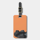 コッカースパニエル犬 – ブラック – 基本的な品種のテンプレート ラゲッジタグ (正面縦)