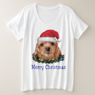 コッカースパニエル犬 プラスサイズTシャツ