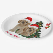 コッカースパニエル犬 ペーパープレート (アングル)