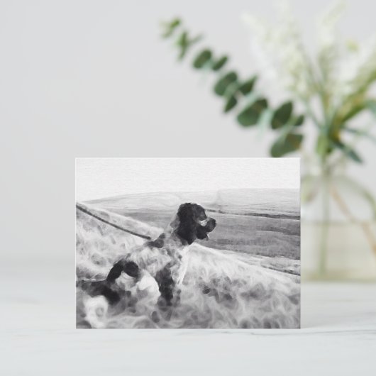 コッカースパニエル犬 ポストカード (スタンド正面)