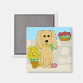 コッカースパニエル犬 マグネット (正面/裏面)